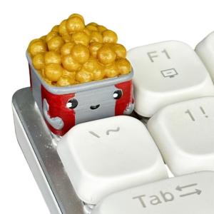 Creative 3D Printed Resin Keycaps Detailed Hamburger Fries Pattern For Mechanical Keyboards Enhances Typing