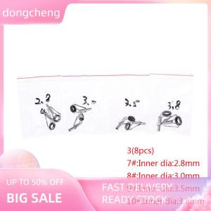 dongcheng 8pcs Stainless Steel Fishing Rod Tip Ring Eye Guide with Ring Repair Kit 3 Styles for Enthusiast Outdoor Fishing Supplies