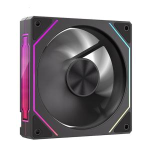 พัดลม Casing PC ชนิด ARGB ถอยหลัง/ไปข้างหน้าพัดลมทำความเย็นพัดลม CPU 12ซม. พร้อมเอฟเฟกต์ไฟหน้ากระจก
