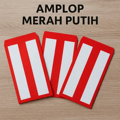 (Star) Amplop Merah Putih Isi 100 Lembar / Amplop Kondangan