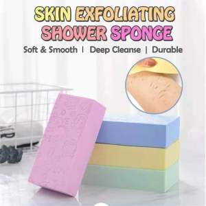 RL Body Exfoliating Skin Shower Massage Scrubber Bath Sponge Skin Care COD