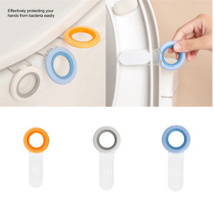 Household Anti-Dirty Toilet Cover Lifter Avoid Touching Sanitary Closestool Seat Lid Self Adhesive Holder Bathroom Accessory