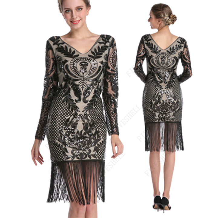 Great gatsby long outlet sleeve dress