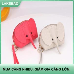【LAKEBAO】 1 chiếc Ví đựng thẻ khóa kéo hình son môi sáng tạo ví nhỏ hình voi dễ thương ví phong cách cosplay anime túi Nhật Bản hình voi móc treo balo