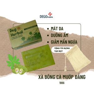 Xà bông mướp đắng làm sạch da giảm mụn DEGO - Xà phòng tự nhiên xà bông tắm sinh dược giúp bạn loại bỏ tế bào chết giảm mụn lưng và đều màu da chất liệu 100% tự nhiên