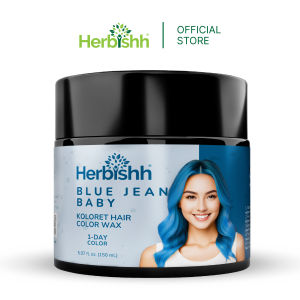 Herbishh Koloret Temporary Instant Vegan Hair Color Wax - Blue
