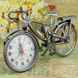 ANGY Creative Novelty DIY Stand Clock Bedroom Design Decoration Home Desk Alarm Clock Bicycle Gift Quartz