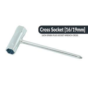 16MM x 19MM Spanner Plug T Wrench Wheel Plug Nut Bar Mesin Rumput Chainsaw Grass Trimmer Brush Cutter Spark Plug Opener