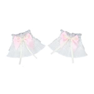 Decorative Wrist Cuffs for Woman Elastic Lace Ruffle Cuffs Decorate Shirt Cuffs Summer Wrist Sunproof Accessories