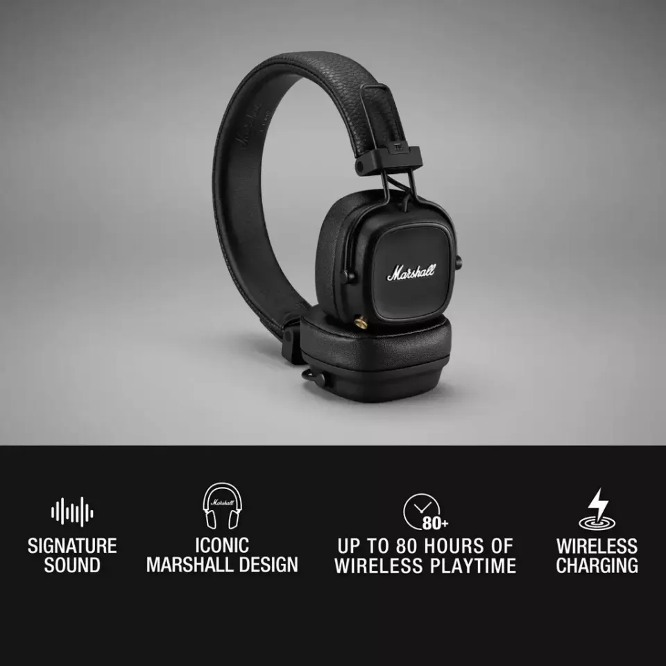 Marshall Major IV Wireless Noise Cancelling Headphones Wireless Over-Ear  Headphones Bluetooth Headphones with Mic Support AUX Subwoofer Stereo 3D  Headphones Marshall Bluetooth Headphones Game/Video/Music for IOS/Android |  Lazada PH