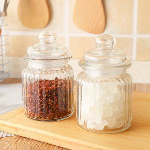 3PCS Glass Sealed Jar Moisture-proof Food Storage Mini Jar Spice Bottle Storage Jar Bottle Household Coffee Bean Tea Caddy