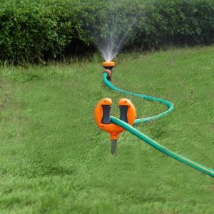 CSQ63 Roller Top Hose Guide Holder Iron Pointed Head Garden Hose Guide Garden Irrigation Tool Durable Lawn Hose Guide Outdoor Yard