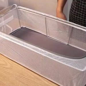 Foldable PVC Galvanized Steel Storage Box Under Bed Shoes Organizer Shoe Box Clothes Towel Toys Bag