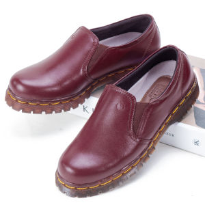 Sepatu Dr Martens Boots Kulit Asli Wanita Low Cut Slip On Like Docmart DM32