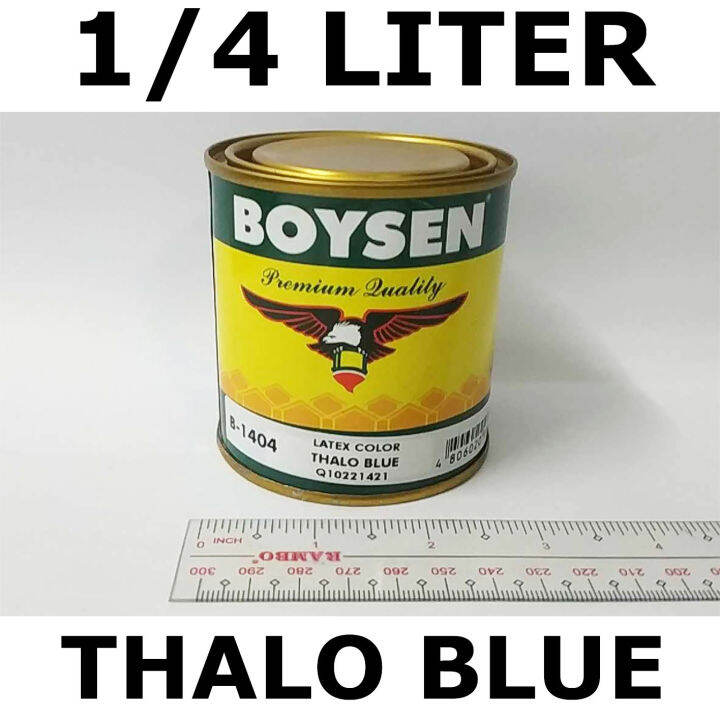 BOYSEN LATEX COLOR THALO BLUE B-1404 ( 1/4 LITER ) FOR WOOD AND CEMENT ...