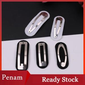 [PAM] 100pcs hình bầu dục không dệt xé thả snap clip miếng đệm hình chữ nhật cảm thấy miếng vá appliques cho hình chữ nhật kẹp tóc phụ kiện