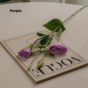 Artificial Silk Lisianthus Eustoma Grandiflorum Flower/Bunga Mawar Palsu untuk Dekorasi Estetik
