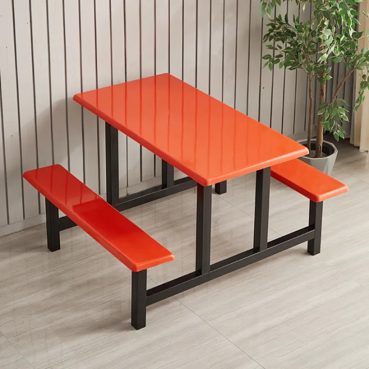 Dining table and chair combination of school student staff canteen 8 ...