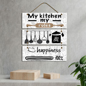 HIASAN DINDING GANTUNG SIGN DAPUR KITCHEN RENTENG 3 KAMAR DEKORASI RUMAH WALL DECOR