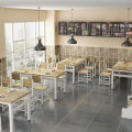 Bewell Dining Table Set with 4 Seater Restaurant Home Dining Table 4 Chair For Living Room. 