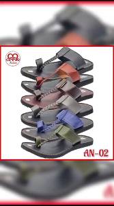 Marikina Mens AN-02 ONE FINGER leatherette non-slip slippers with Double-Stiches