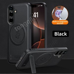 Sang Trọng Ốp da cho Samsung Galaxy S26 Fe S25 S26fe 5G 2026 Ốp điện thoại Cover Quay Lại viền nhựa TPU mềm Chống Sốc Bumper Đơn Giản chống rơi Xe Chủ Khung giá đỡ