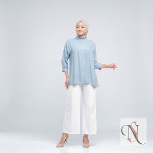 KEMEJA WANITA POLOS CASUAL BAHAN RAYON TWILL PREMIUM / BAJU WANITA / ATASAN TERBARU / ATASAN VIRAL