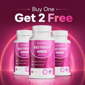 Rosabella Organic Beetroot Capsules 1300mg 60 Veggie Capsules 30 Days Supply Support Blood Circulation Heart Health Ni