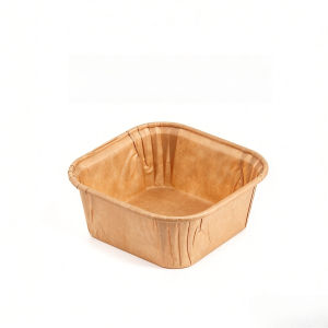 Square Paper Cup Cake Paper Cup Disposable High Temperature Resistant McFen Cake Paper Cup Square Oven Special