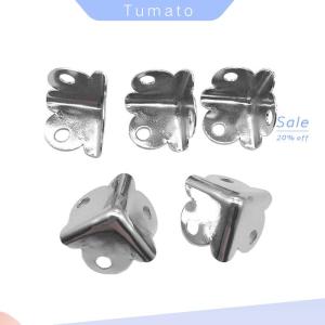 Tumato ที่ป้องกันมุมเหล็ก4ชิ้นฝาครอบป้องกันขอบโต๊ะกล่องเครื่องประดับกล่องไม้เคสไม้ตกแต่งขาขาโลหะมุม