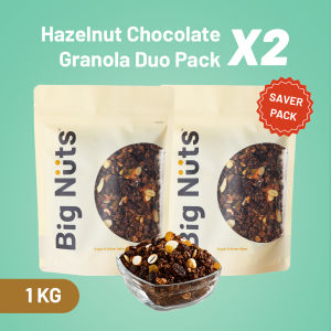 Big Nuts Hazelnut Chocolate Granola Duo 1kg Value Pack