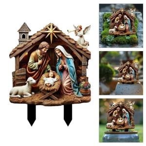 Phong cách rustics Thánh Gia đình Chúa giáng sinh tượng josephs và marys Jesus nhà bức tượng nhỏ trang trí Giáng sinh phụ nữ người đàn ông