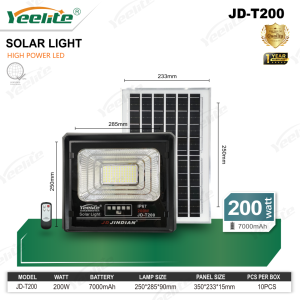 YEESOLAR Solar Floodlight 100W-500W Waterproof Rating IP67 Indoor/Outdoor Use Remote Control High Quality and Brightness LED Solar Powered Rechargeable Dusk to Dawn Motion Sensor Long Operating Time Weatherproof Madaling I-install
