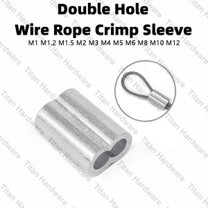 10pcs 2mm-12mm Double Hole Wire Rope Crimp Sleeve/8-SHAPE TYPE WIRE ROPE TUBE