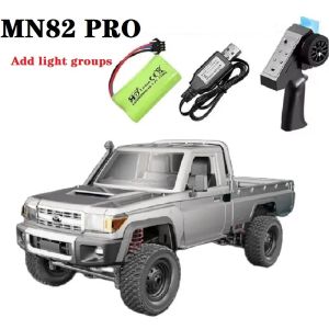 Custom 1:12 Full Scale RC CAR MN82 PRO 2.4G 4WD Off-Road Crawler Car Pick Up Truck Upgraded version MN-82 PRO Controllable Headlights