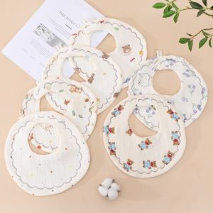 Yếm xô Tròn Bánh Bao chạy ziczac chất dày dẹp chi bé ăn dặm CarynLAZADA