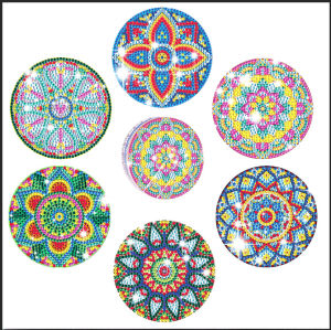 DIY Diamond Painting Coaster Cup Mat Art Craft Festival Party Decors Gifts