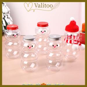[Valitoo] 500ML Christmas Snowman Water Bottles Milk Tea Bottles Coffee Juice Portable Drinking Bottle For Milk Tea Shop Home Juice Cup