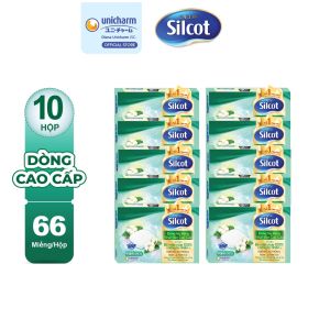 Combo 10 Hộp Bông trang điểm Silcot Premium 66 miếng/hộp