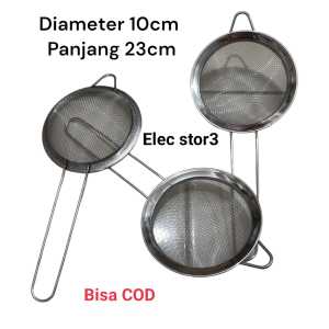 Saringan Minyak / Teh/Kopi /Tepung /Ceko/Susu BAHAN STAINLESS STEEL BAHAN TEBAL Ukuran Diameter 10cm elec stor3