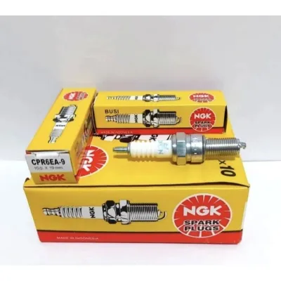 ISI 10 PC BUSI NGK CPR6EA 9 KHARISMA SUPRA X 125 KEPALA PUTIH ANTI JAMUR PER KOTAK ISI 10 J1L-1-01