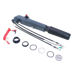Outboard Engine Control Arm Assembly Handle Steering Assy with Bushing 63V-42111-01-4D for 9.9HP 15HP 13.5HP F6 F8 F9.9