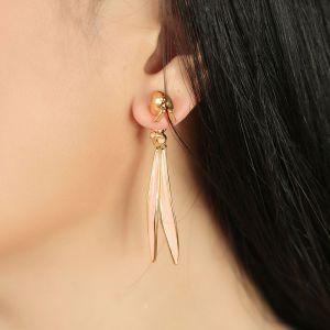 FDYRU Fashion Wedding Party Gift For Women Accessories Rabbit Ear Pink Stud Earrings Drop Earrings Dangle Earrings Jewelry