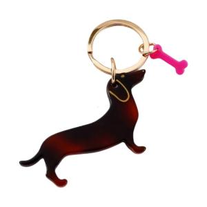 Chó Xúc Xích Keyring động vật hoạt hình pendnat Keychain thời trang Dachshund Móc Chìa Khóa Phụ kiện túi cho nữ phụ nữ