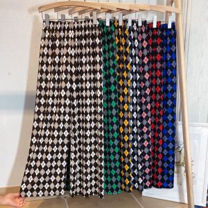 Quần Ống Rộng Kẻ Ô Hàng Quảng Châu Đẹp