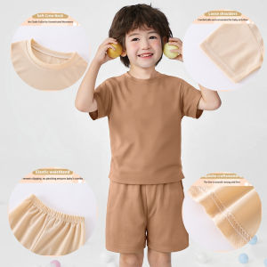 AILEBE Kids Sets Terno Sando Shorts Set Soft Smooth Lightweight Polyester Quick-Dry Easy Wash Summer Pambahay OOTD For Baby Boys Girls 6 M – 6 Y