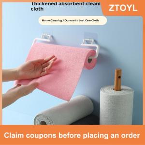 【ZTOYL】 1 cuộn 20 chiếc khăn lau sợi nhỏ Khăn lau không xơ có thể tái sử dụng cho nhà bếp khăn bếp siêu thấm khô nhanh