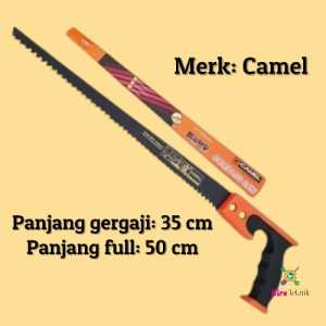 Gergaji Lancip Camel /  Gergaji Kayu Runcing Lancip 14 Inch 35cm Gergaji Triplek