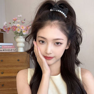 baoda Christmas Gift Bow Small Hair Claw Clips Girls Black Ponytail Holder Barrettes Hair Accessories