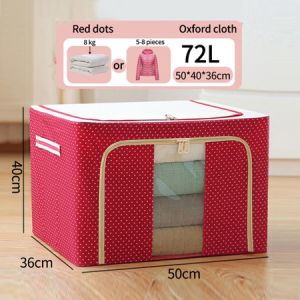 100L Home Foldable Storage Box Large Capacity Stackable Clothes Organizer Basket Wardrobe Closet